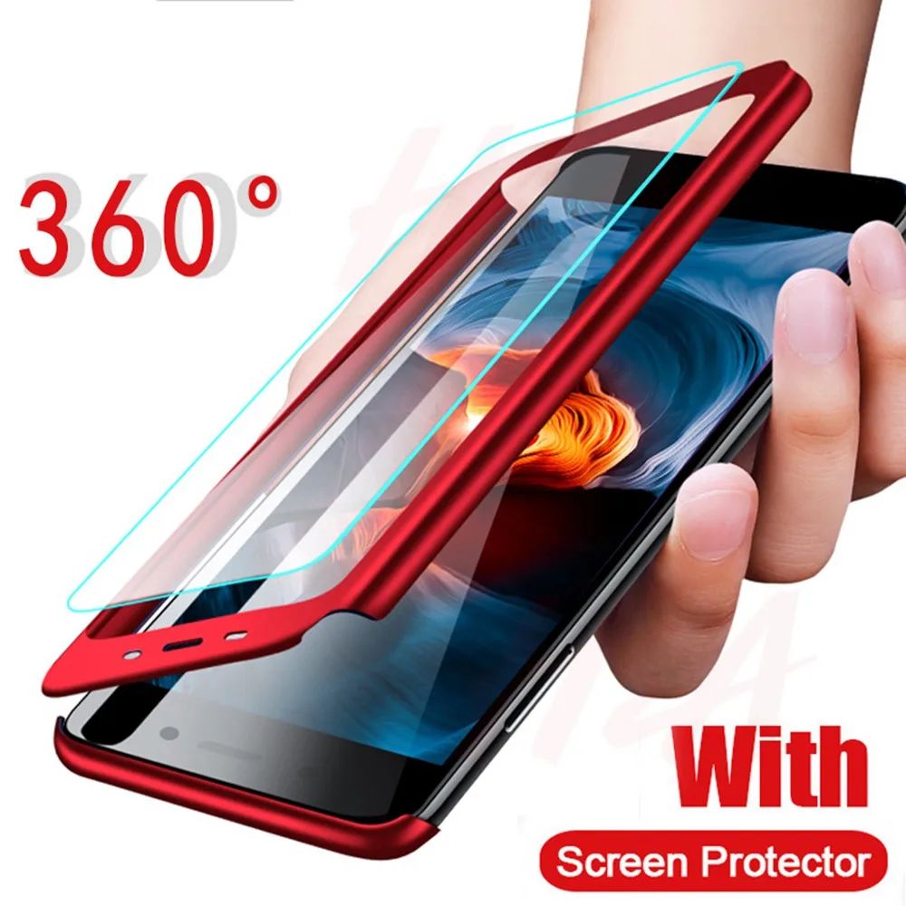Полный Чехол для Xiaomi Redmi Note 5 6 Pro 5A чехол 6A Plus S2 4A защитный со стеклом |
