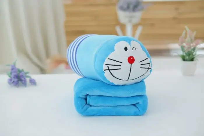 IVYYE Totoro Doraemon Anime Plush Stuff Accessories plushdoll Stuffed Fluffy Warm Soft Toy Blanket Bed Throw Blankets NEW - Color: see chart