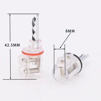 

4pcs WBT style Rhodium plated BFA banana Transparent Cover Audio Banana Plug 4mm for speaker cable without Box