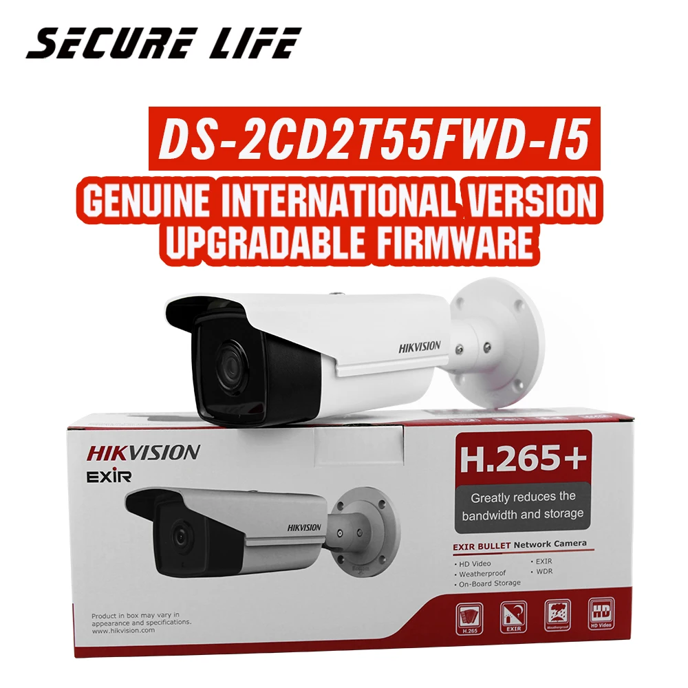 Free shipping English version DS-2CD2T55FWD-I5 5MP Ultra-Low Light Network Bullet IP security Camera POE SD card 50m IR H.265+ Free shipping English version DS-2CD2T55FWD-I5 5MP Ultra-Low Light Network Bullet IP security Camera POE SD card 50m IR H.265+