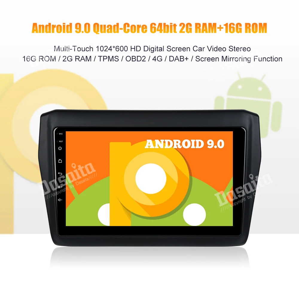 Discount Android 9.0 TDA7850 Car Stereo for Suzuki Swift 2005 2006 2007 2008 2009 2010 Autoradio Bluetooth GPS Navigator 10.2" IPS 1