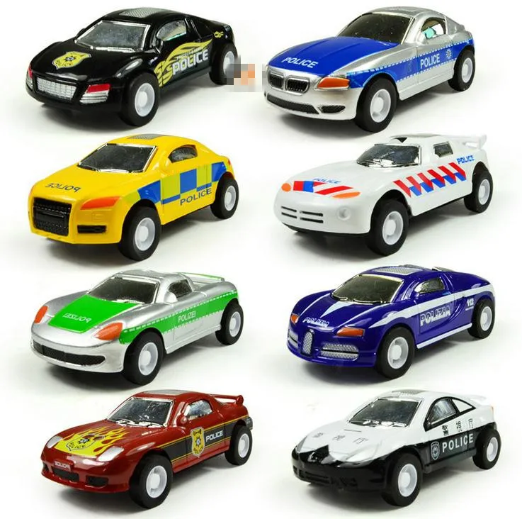 Super cool ! Pull Back sound and light plastic toy police car models,8