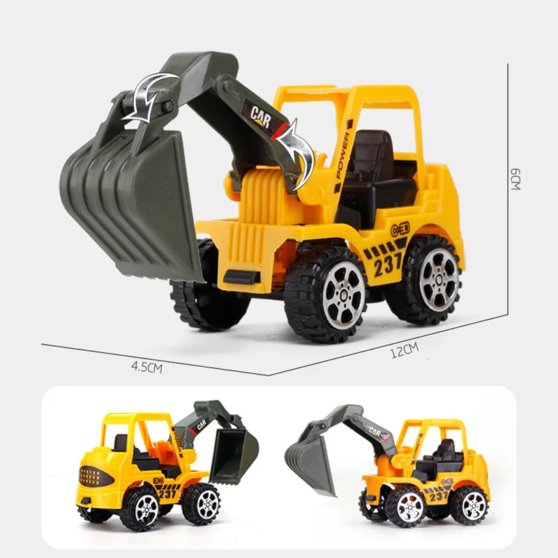 6 стилей мини литые под давлением пластиковые строительные машины инженерные автомобили экскаватор модель игрушки для детей подарок для мальчиков