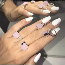 925 Sterling Silver Jewelry Set Fashion Ring Big Square Sky Blue Stone Rings Earring and Necklace For Women Jewelry Wedding 925 Sterling Silver Jewelry Set Fashion Ring Big Square Sky Blue Stone Rings Earring and Necklace For Women Jewelry Wedding