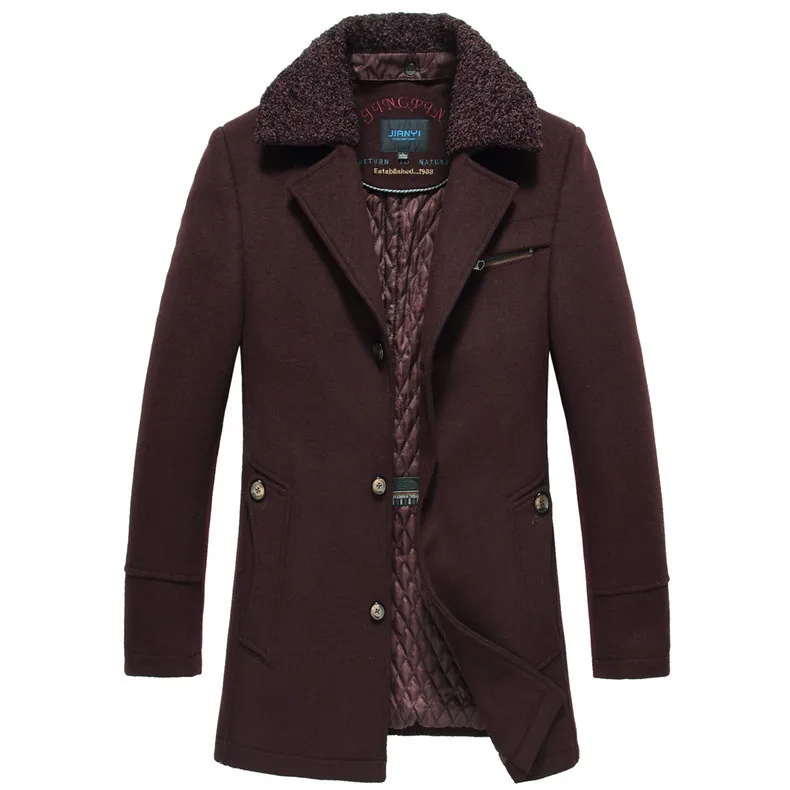 New Winter Luxury High end Quality Male Woolen Ove...
