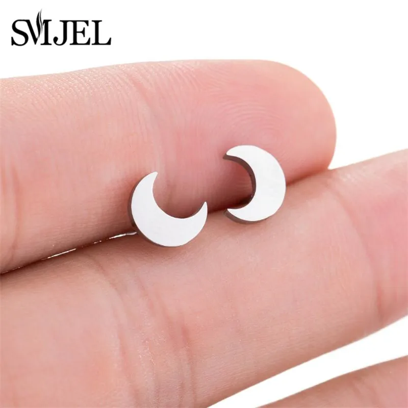 2021 Stainless Steel Earrings Geometric Women Men Hip hop Black Three Star Triangle Stud Earring Fashion Jewelry Gift Friend