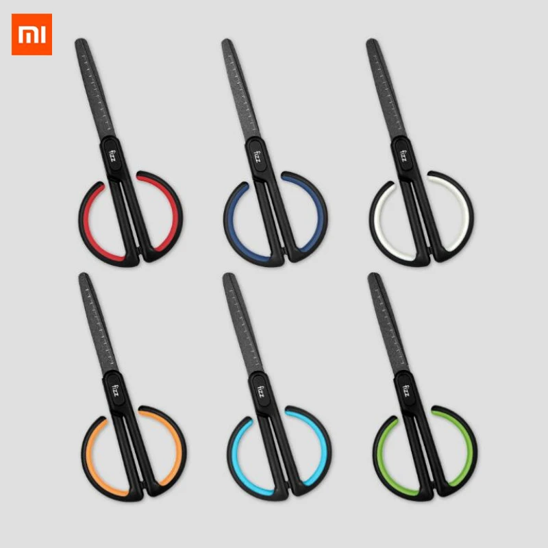 

Xiaomi Fizz Teflon scissors Scale mark Safe rounded cutter head stainless steel Creative shears Office Stationery Scissors