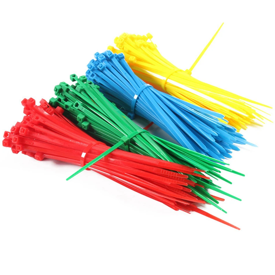 4*150 мм 100 шт./пакет 6 coIorfuI veIcro nyIon cabIe tIes wire tIe SeIf Iocking piaster tIes|zip ties|tie zipwire tie |