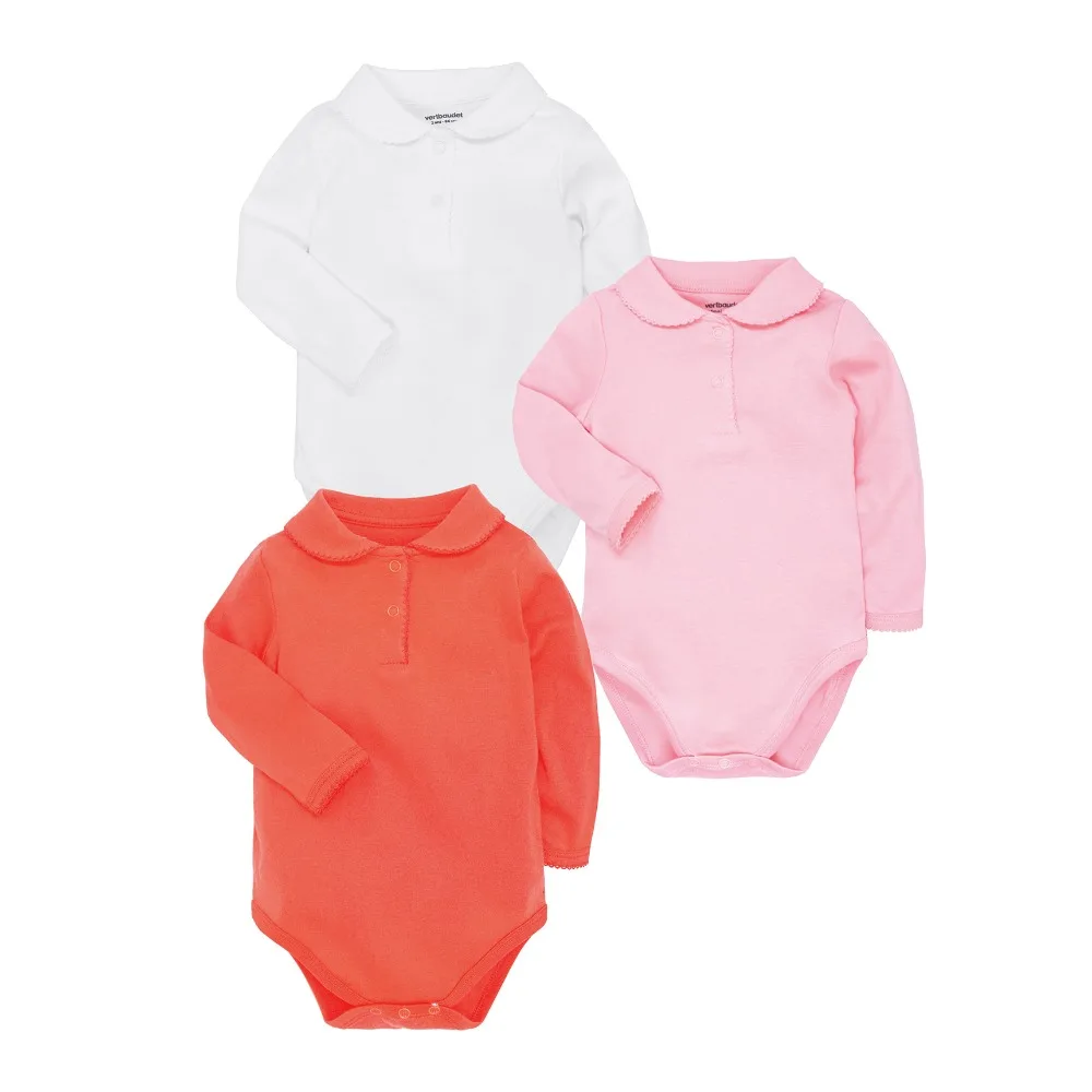 newborn baby boy bodysuits long sleeve summer shirt clothes with collar