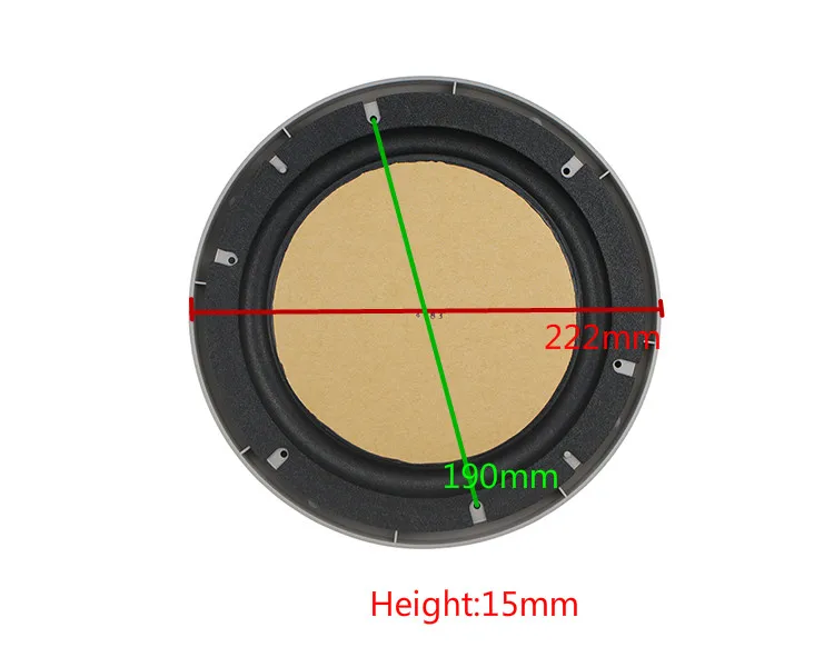2 шт 222 мм 8 дюймов низкочастотный динамик с басами пассивная Вибрирующая диафрагма усиленный басовый радиатор пластиковая рамка для 4-5,25 дюймов сабвуфера
