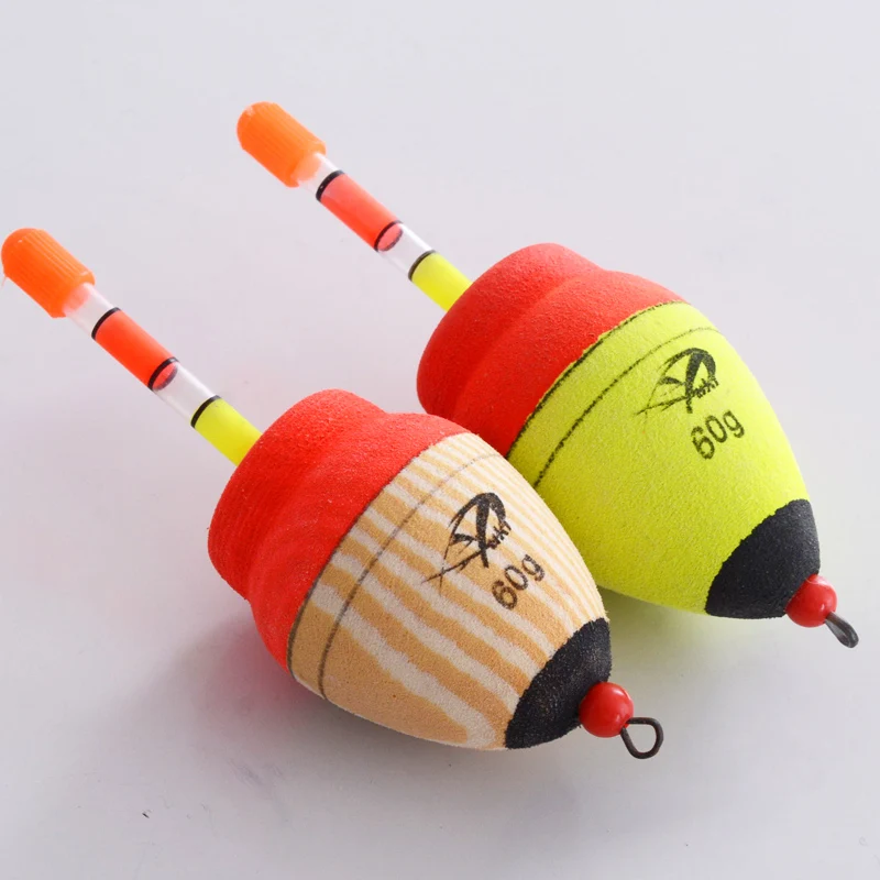 

EVA Pot-bellied drift Fishing Float 4pcs 60g floating buoy luminous Sticks Night Belly Floats Sea Fishing Tackle Tool Pesca