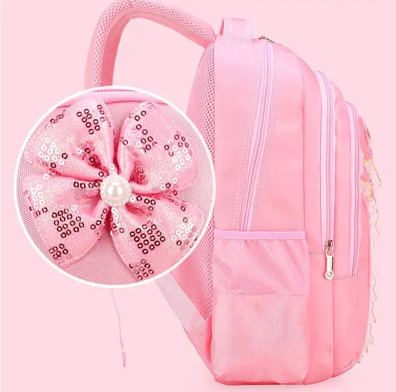 Новые детские школьные сумки для девочек ортопедические рюкзаки Водонепроницаемый принцессы рюкзак первоклассника детский школьный