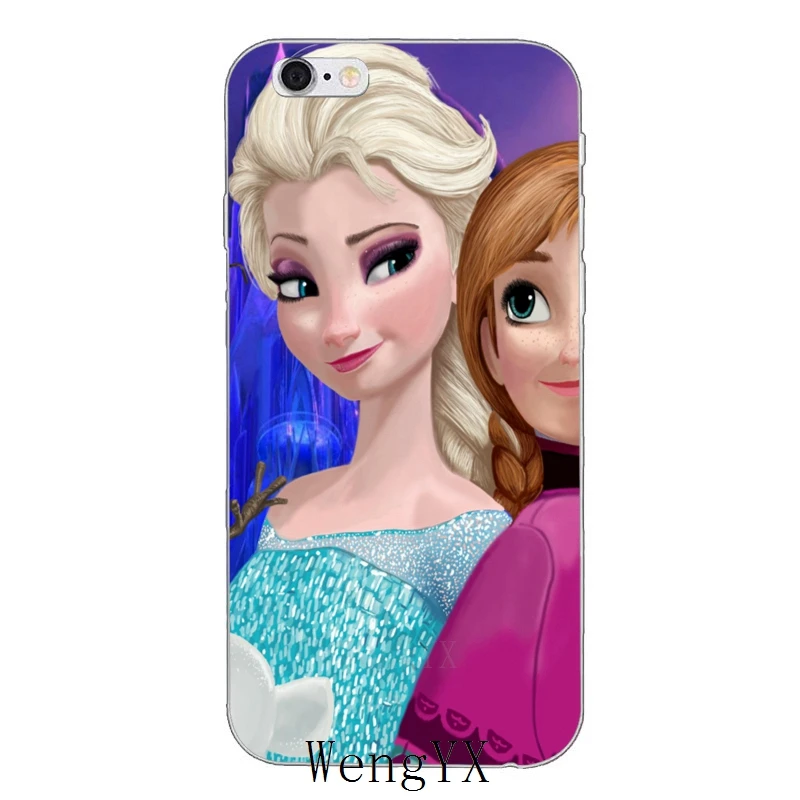 Милый тонкий силиконовый мягкий чехол для телефона с изображением принцессы Эльзы для iPhone 4, 4S, 5, 5S, 5c, SE, 6, 6s plus, 7, 7 plus, 8, 8 plus, X - Цвет: ElsaPrincessA04