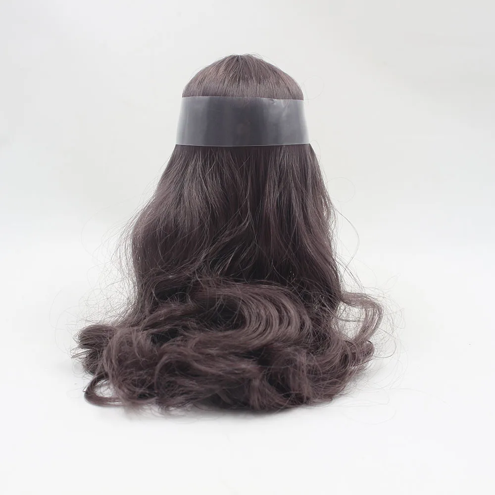 Средний Блит волос головы парик для завода Блит куклы все виды Цвета с/out Накладные чёлки специально для DIY - Цвет: C