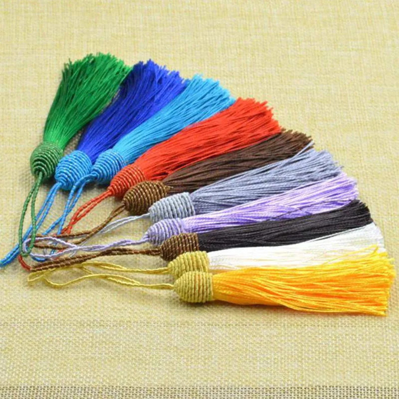 wholesale top quality 10cm Colorful Tassel blue & mixed Charms DIY