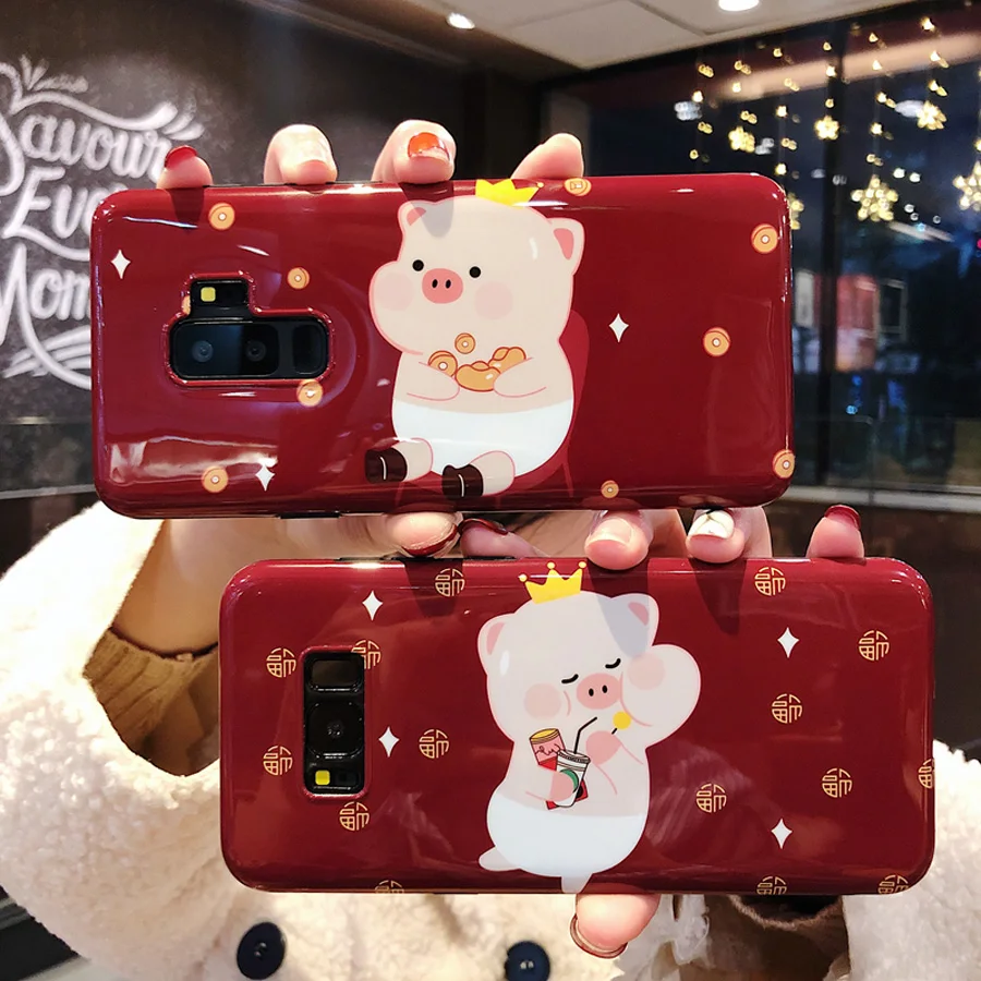

case for samsung galaxy note 9 8 s8 s9 plus case cover cute 3d cartoon pig soft silicon phone bag cases for samsung s9 plus