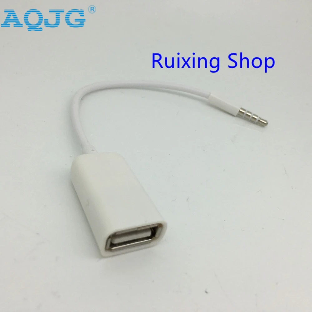 AUX к Usb 3 5 мм Мужской аудио разъем USB 2 0 Женский конвертер Кабель Автомобильный MP3