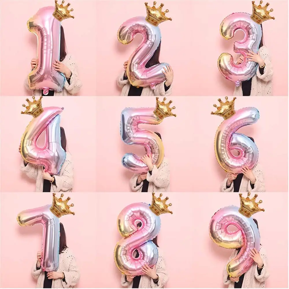 

SHINY EYES 2Pcs 32Inch Rainbow Unicorn Number Balloons For Birthday Unicorn Party Decorations