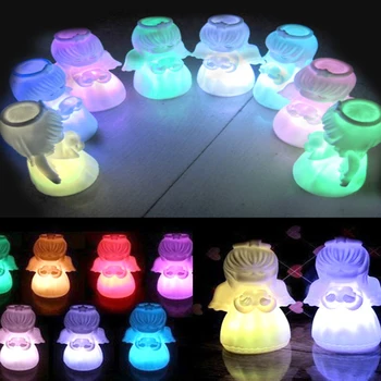 

Night Light Colorful Angel LED Light Silicone For Children and Kids Gift