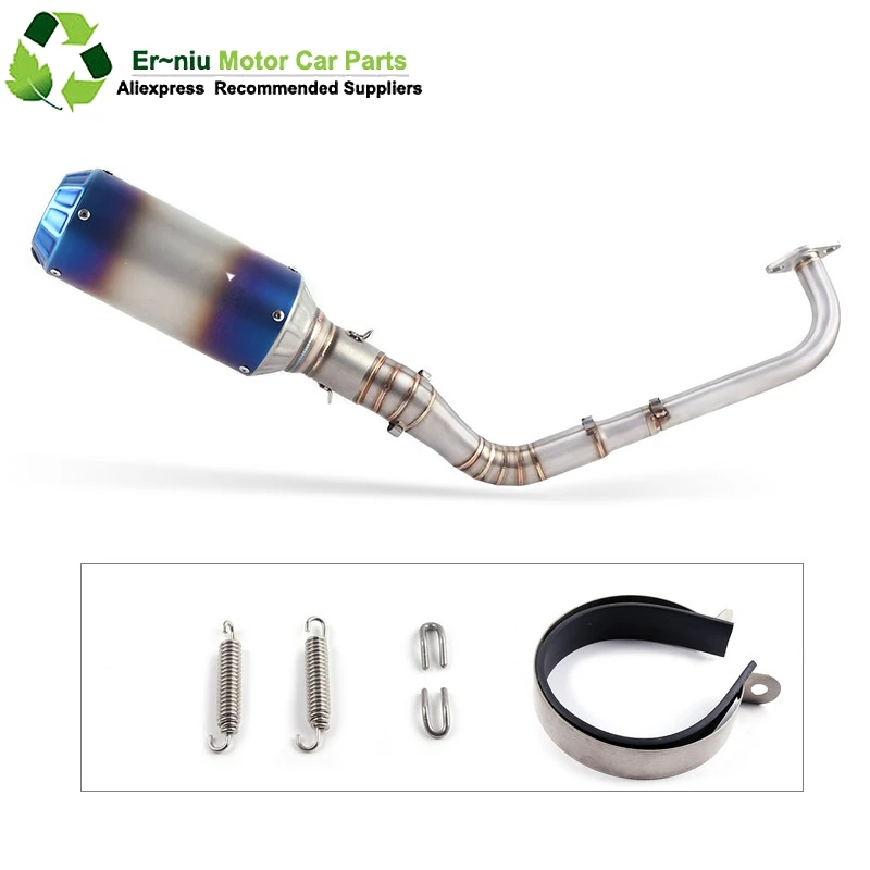 

Modified Front Middle Link Pipe Scooter Exhaust Muffler Escape Full System Slip-On For yamaha NVX155 NVX 155 Aerox155 Aerox 155