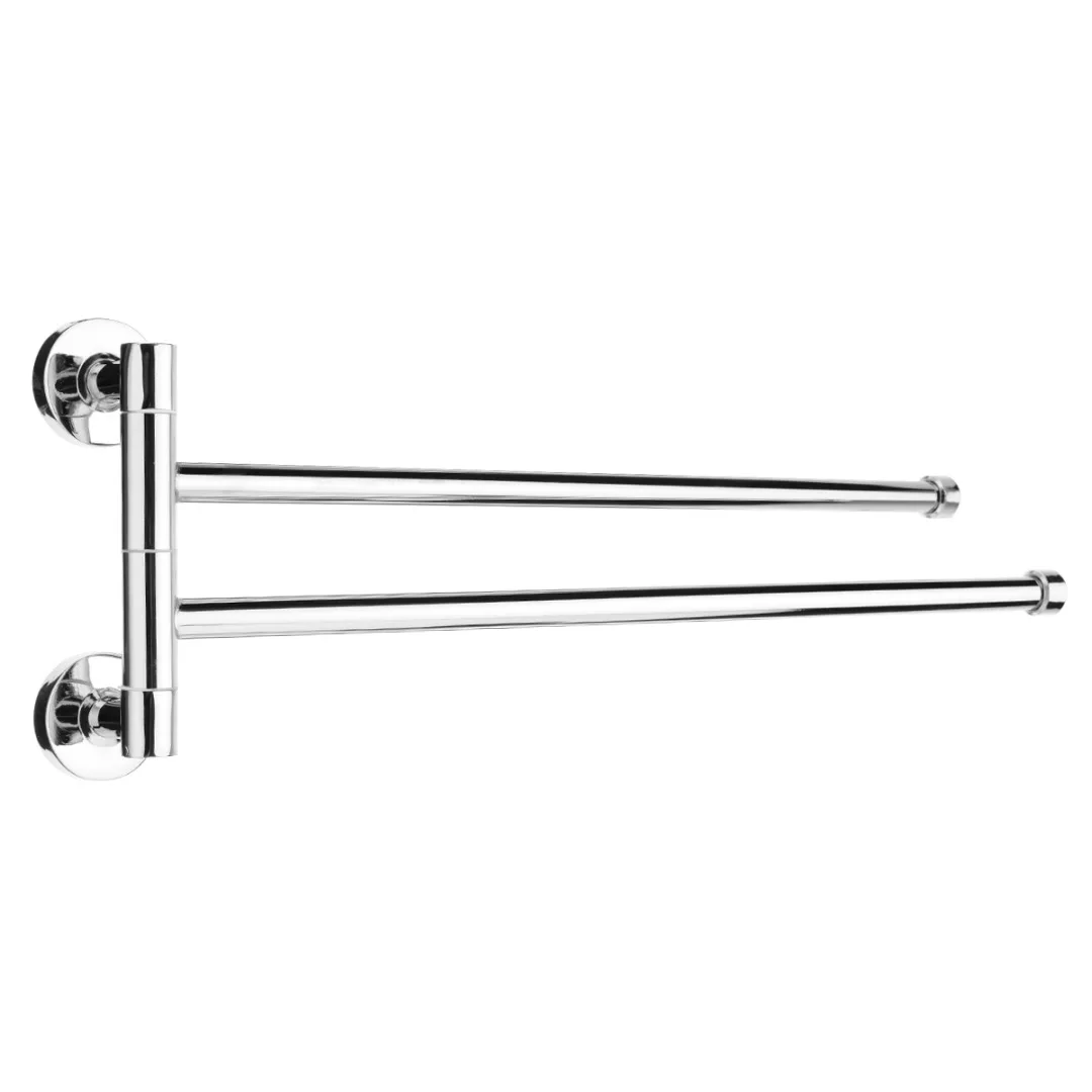 1pc Stainless Steel Swivel 2/3/4 Swing Arm Towel Holder Bar Rail Hanger Rack Wall Mounted For Bathroom