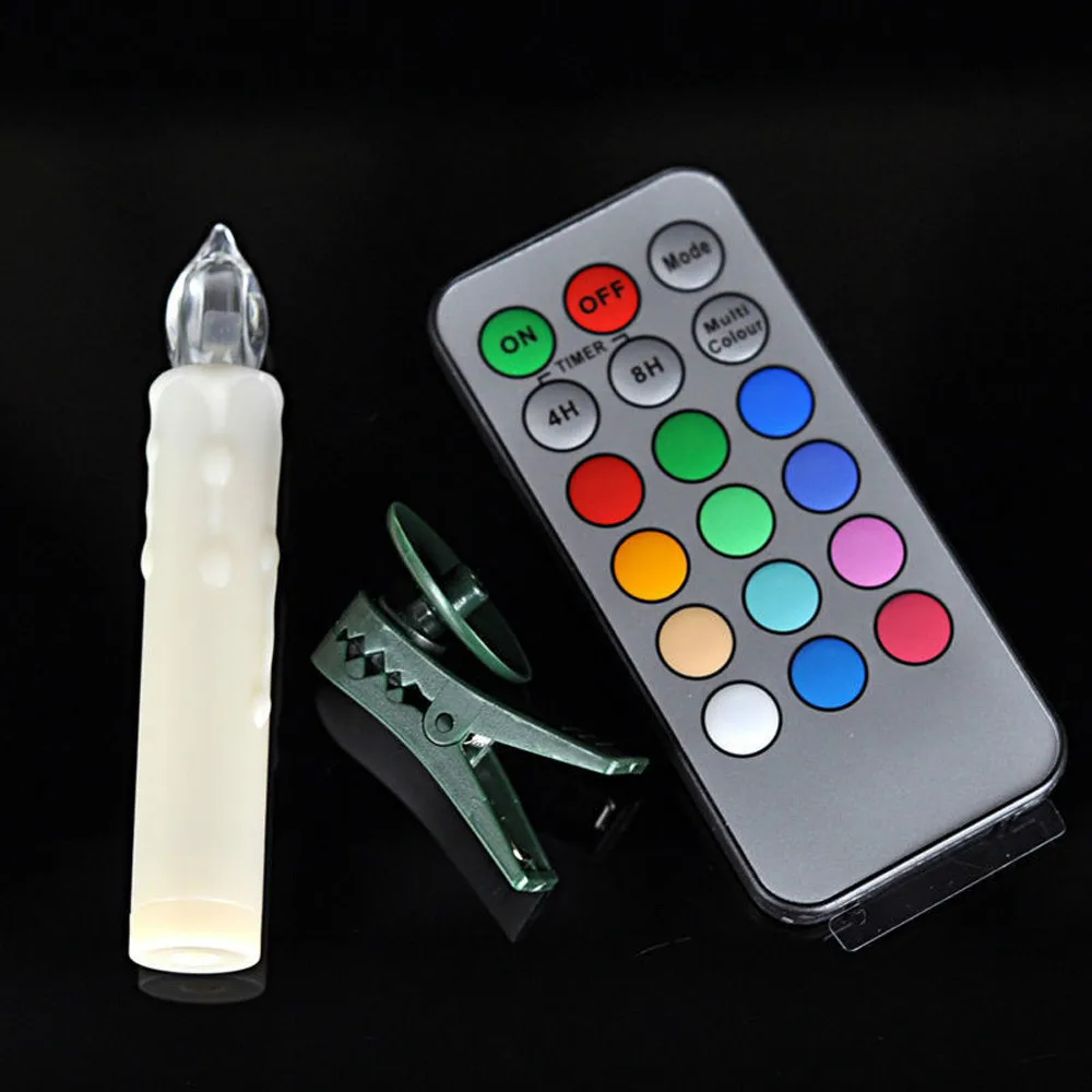 10 шт. светодиодные свечи на батарейках АА|led candle remote control|candle controlflameless led |