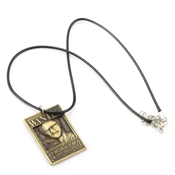 

12pcs/lot ONE PIECE Wanted Poster Necklace Roronoa Zoro Warrant Pendant Necklace Friendship Men Women Anime Jewelry Accessories