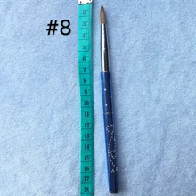 Продвижение инструменты для ногтей металлическая ручка 8# чистый колинский Профессиональный алмаз живопись акриловая кисть для ногтей 1 шт./партия