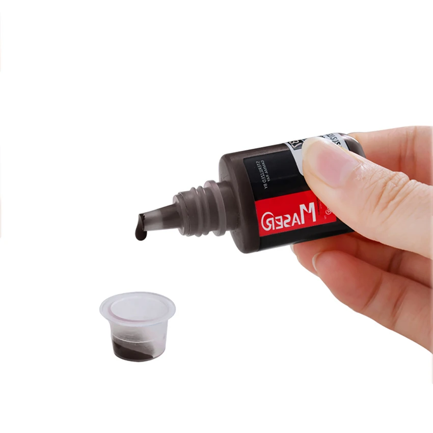 Tattoo Inks Pigment 10 Colors Optional 10ml Permanent Makeup Eyebrow Microblading for Tattoo Machine Pen Ink Cups Beauty Supply