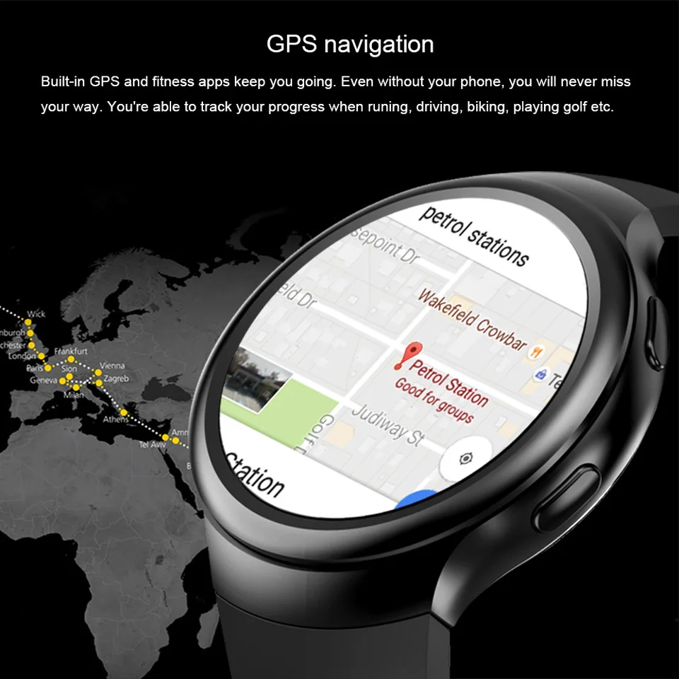 LEMFO LES2 Smart Watches Smartwatch Android Smart Watch GPS SIM Card Heart Rate Monitor Pedometer Support  For Men Women