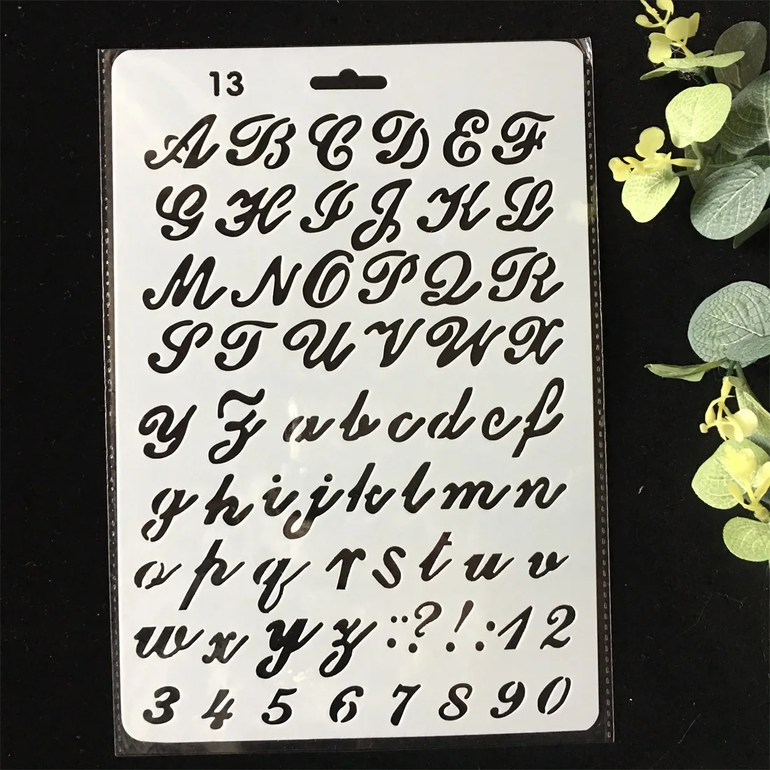 

Plastic 11inch Alphabet Letters 3 DIY Craft Layering Stencils Painting Scrapbooking Stamping Embossing Album Paper Card Template