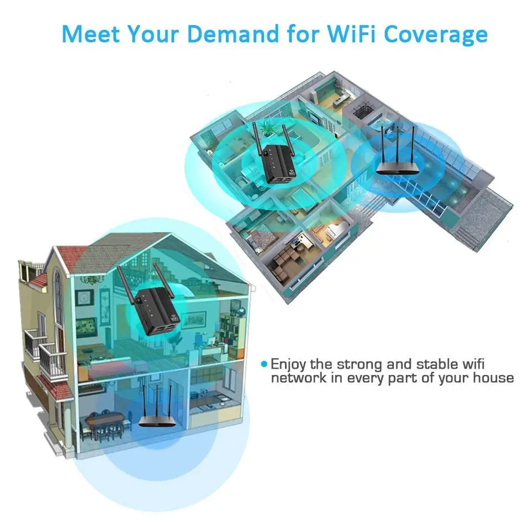 300 Мбит/с WiFi расширитель диапазона беспроводной ретранслятор интернет сигнал