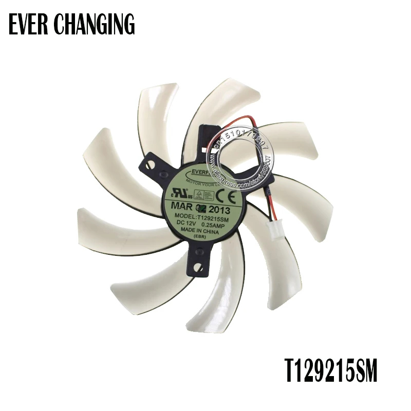 EVERCHANGING T129215SM 95 мм 3Pin 2Pin DC12V 0.25A для Gigabyte GTX660Ti GTX650 Графика карты вентилятор охлаждения