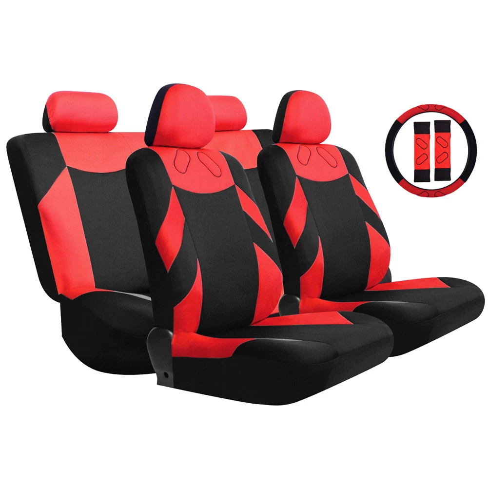 Красный/синий/серый/БЕЖЕВЫЙ 13 шт. чехол для автомобильного сиденья переднее сиденье чехлы для сидений Набор для VW Frod BMW Toyota для автомобилей