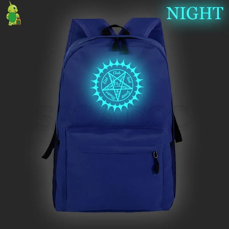 Аниме Черный рюкзак Батлер светящиеся дорожные сумки модные школьные сумки для подростков мальчиков девочек сплошной рюкзак для ноутбука Daliy сумки - Цвет: 19