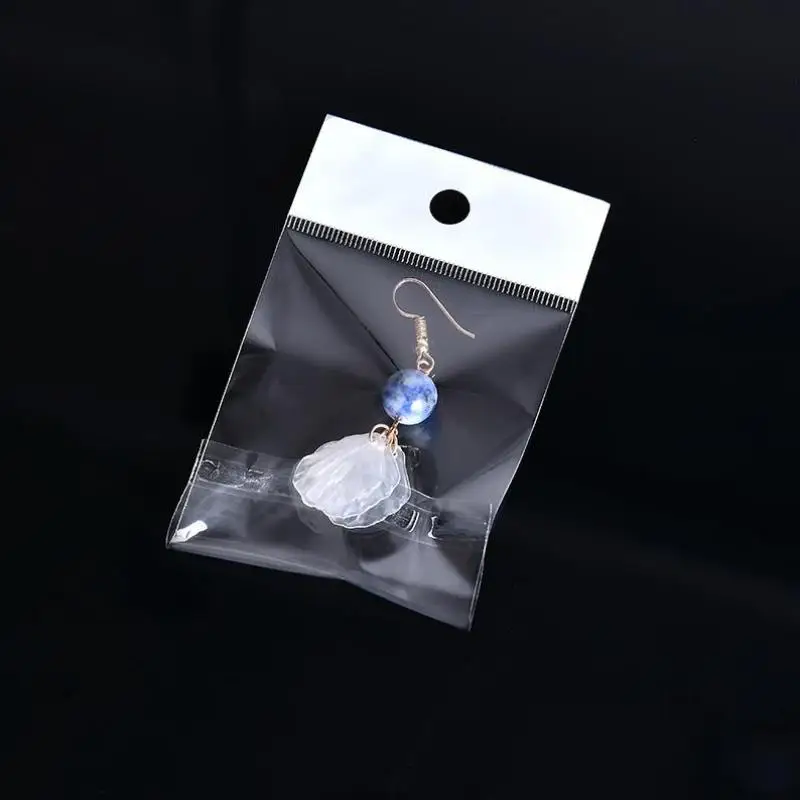 

5x12 cm Clear Hanging bag Plastic Packaging Wedding Small Gift Packaging Jewelry Sweets Cake Lollipop Plastic Cookie Packaging