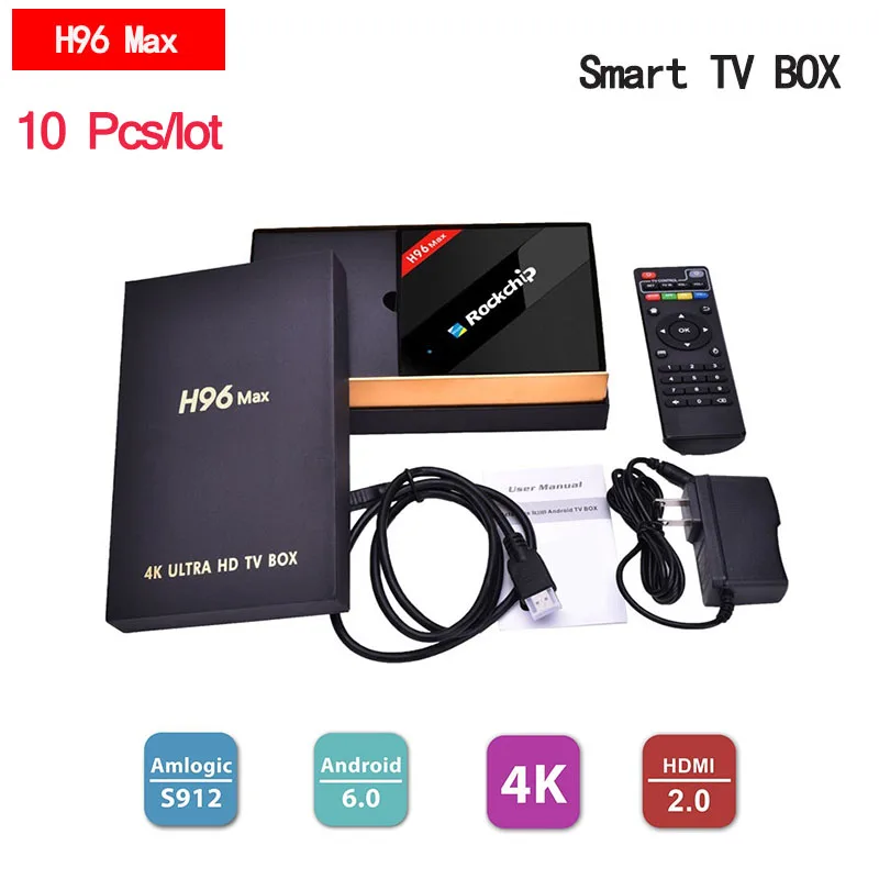 10 pcs/lot H96 Max Rockchip RK3399 Six Core 4GB RAM 32GB ROM Android TV Box Dual WiFi H.265 4K*2K USB 3.0 H96-max Media player 10 pcs/lot H96 Max Rockchip RK3399 Six Core 4GB RAM 32GB ROM Android TV Box Dual WiFi H.265 4K*2K USB 3.0 H96-max Media player
