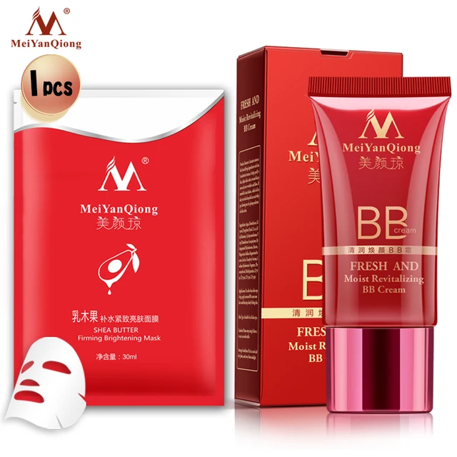 Best Offers  Fresh And Moist Revitalizing BB Cream Makeup Face Care Whitening+Shea Butter Skin Care Women Face Masks Collagen Whitening Face