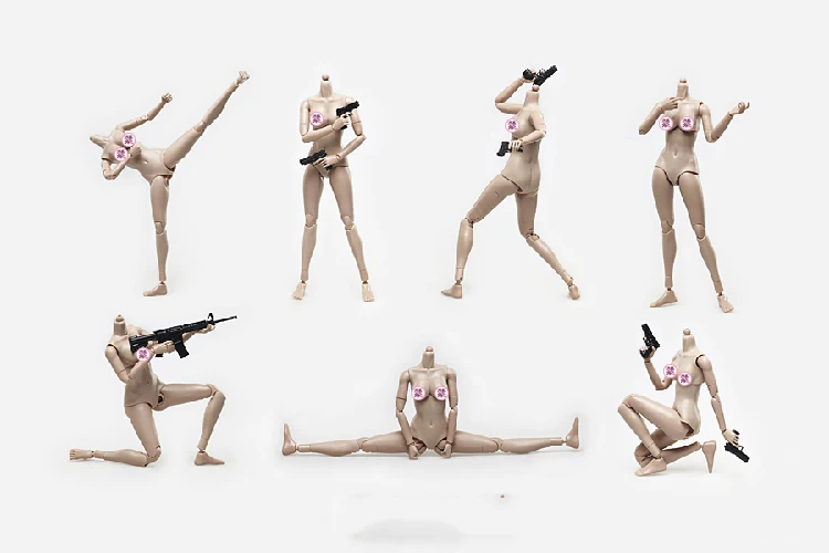 Цена 1 6 масштабная женская фигура модель тела средняя грудь FX02 розоватая Европейская и американская азиатская кожа модель для 12