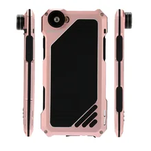 3 Слои Алюминий Защитный чехол для iPhone 6 6s чехол+ закаленное Стекло Экран+ 198 градусов рыбий глаз Макро широкоугольный объектив