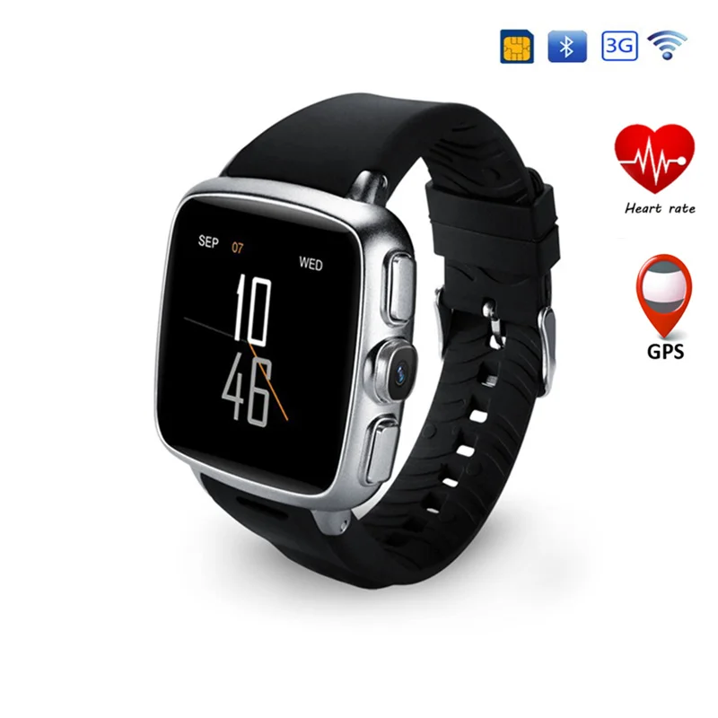 

3G smartwatch z01 wristwtch with heart rate monitor WiFi camera SIM card slot Android smart phone MTK6572 smart watch men women