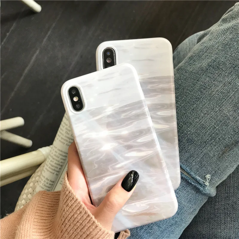 UTOPER Wasser Welligkeit Vintage Fall Für iPhone X XR XS Max Fällen Weiche TPU Silikon Abdeckung fü