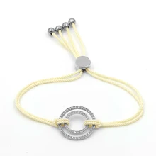 WEIMANJINGDIAN Trendsetting высококачественный кубический цирконий с кристаллами двойные круглые браслеты с Регулируемая цепочка