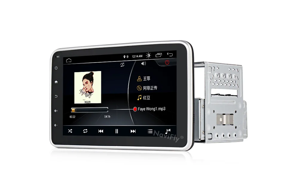 Новое поступление! Navifly android 8,1 Универсальное автомобильное радио gps dvd с поворотной на 360 градусов лицевой панелью автомобиля стерео gps навигация бесплатно