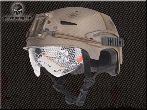 Последний Emerson EXF Bump мягкий шлем с Goggle Rail 2,0 Монтажная головка защитная с боковой тактикой шлем - Цвет: Seals made