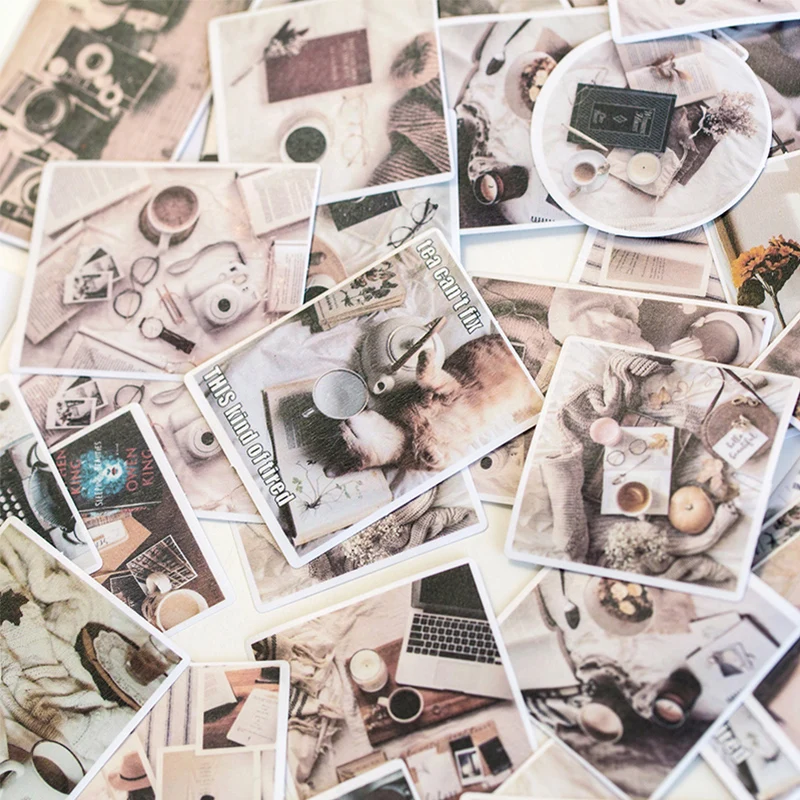 

60 Pcs/lot Yuxian Memories of time paper sticker PVC decoration paper sticker package DIY diary decoration sticker
