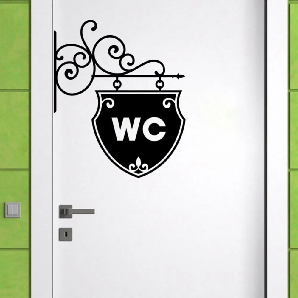 YOYOYU Наклейка на стену Виниловая Искусство WC ванная туалет креативная дверь окно
