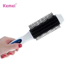 Kemei 3 IN1 многофункциональный керамический электрические вращающиеся Турмалин Керамика Материал вращающийся выпрямитель утюжок для завивки