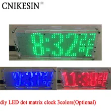CNIKESIN diy LED dot matrix clock chip welding practice 51 MCU with temperature controlled diy digital clock 3colors (Optional