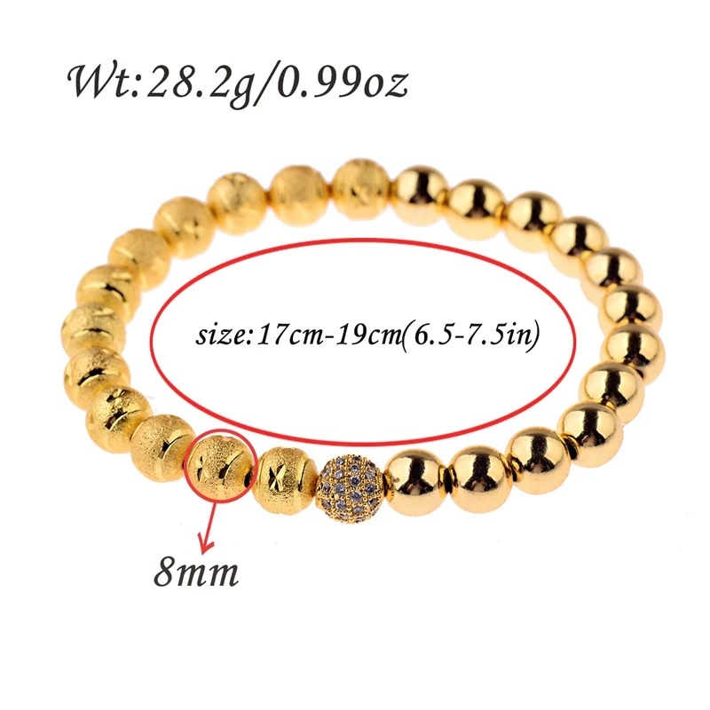 OIQUEI Роскошные ювелирные изделия браслет Для мужчин 2 шт./компл. золота CZ Медь бусины белый циркон Корона& геометрический пара расстояние Браслеты